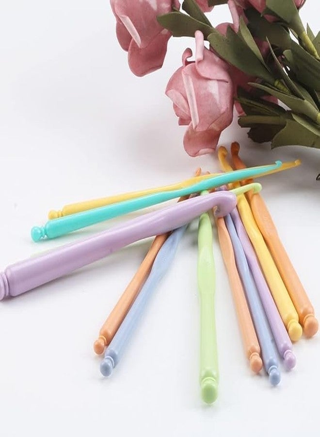 Dodhar 12 pcs Lightweight Crochet Hooks Ergonomic Plastic Crochet Needles Set DIY Yarn Weaving Tools Knitting Kit for Crochet Loves to Make Socks, Hat, Scarf, Bag, Cap - Image 2